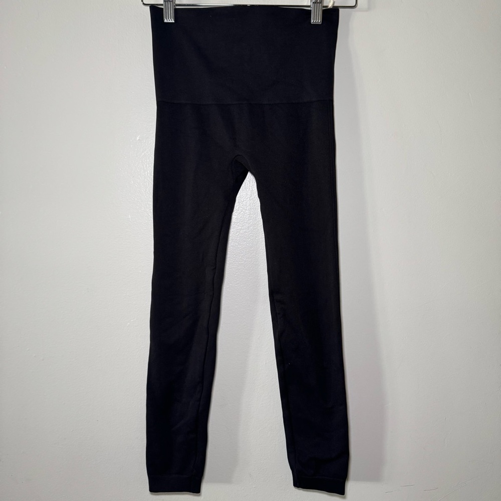 Spanx Look At Me Now Seamless Leggings Womens‎ M Black Stretch Slimming